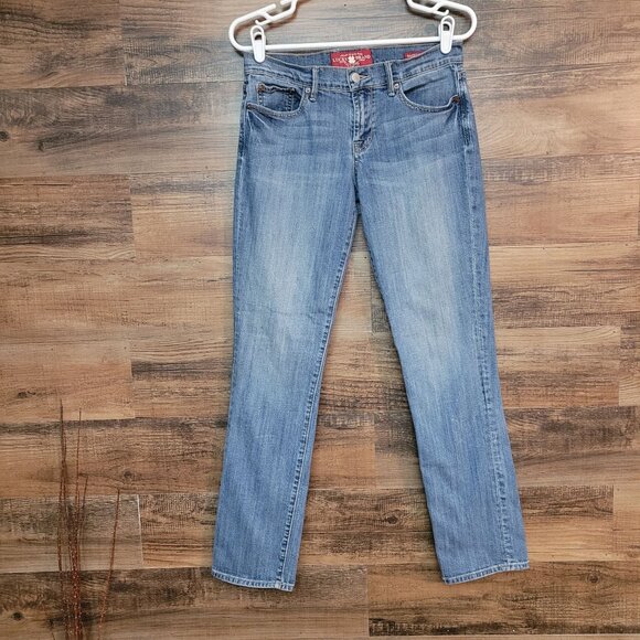 Lucky Brand Jeans Size 4 Sweet N Straight Low Rise Medium Light Wash Stretch - Picture 1 of 11